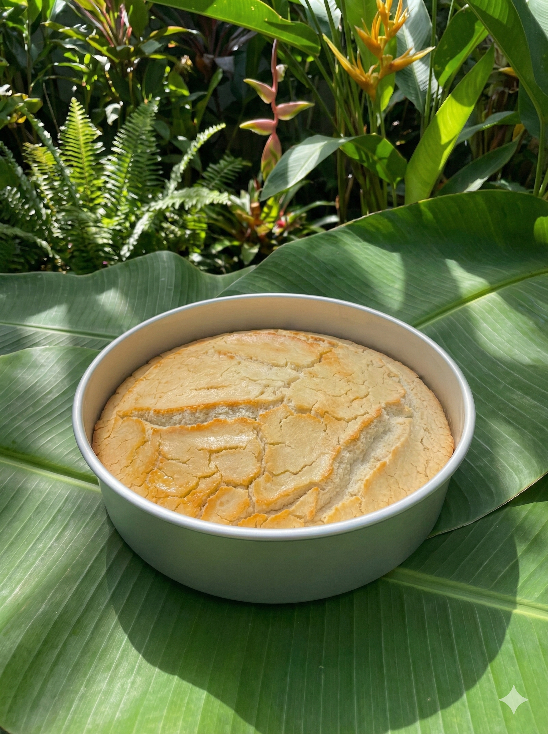 Mkatre Wa Sinia – Gâteau blanc au riz et lait de coco