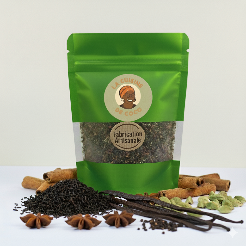 Perles Noires  - Chai Traditionnel à Base de thé Noir Bio de et de Vanille