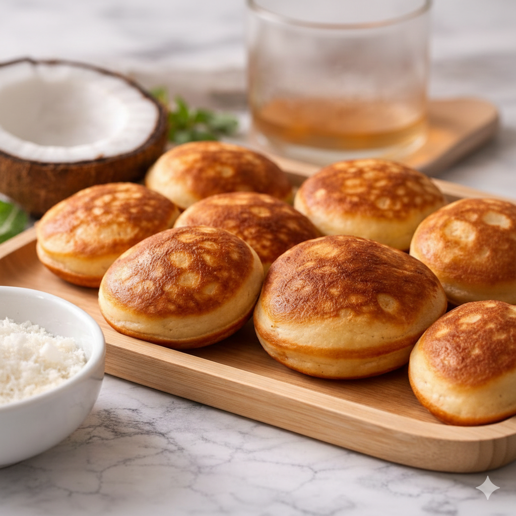 Zikatré - Pancakes de riz fermentés au lait de coco